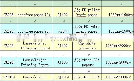 Woodfree self adhesvie paper label stock for printing