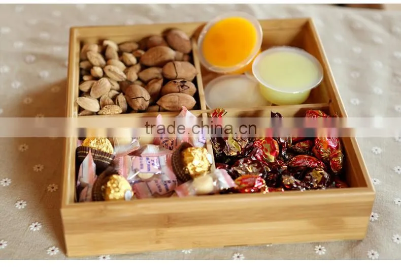 Fujian Xingyuan Bamboo Material Dry Fruit Tray, Candy Box with Lid