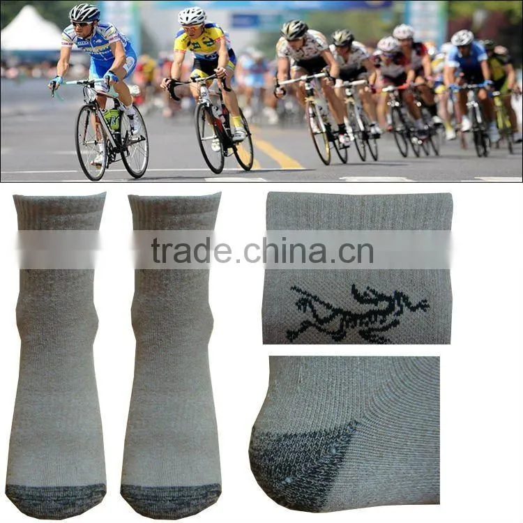 2015 terry socks cushion socks custom athletic socks for coolmax cycling socks