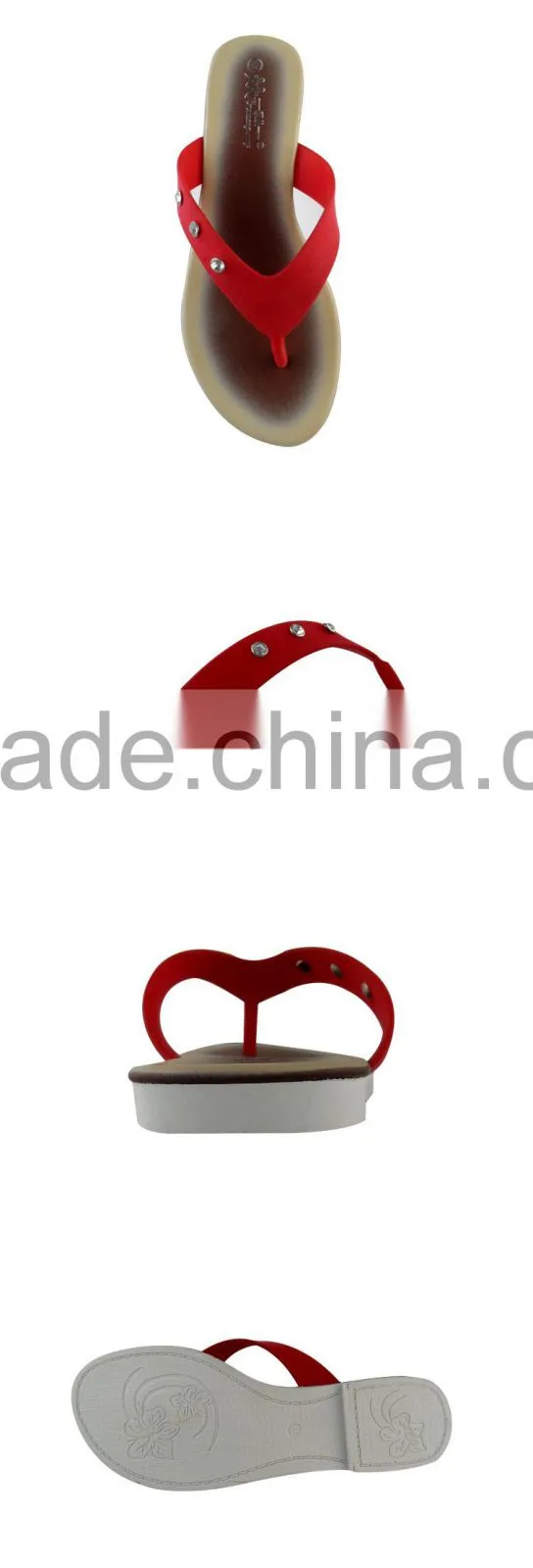 2016girl dress flip flop lady slipper with rhinestone for beach