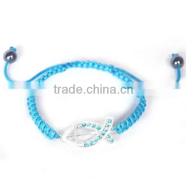 colorful catholic rosary cross bracelet,rope magnetic fish bracelet,fashion charm jewelry bracelet