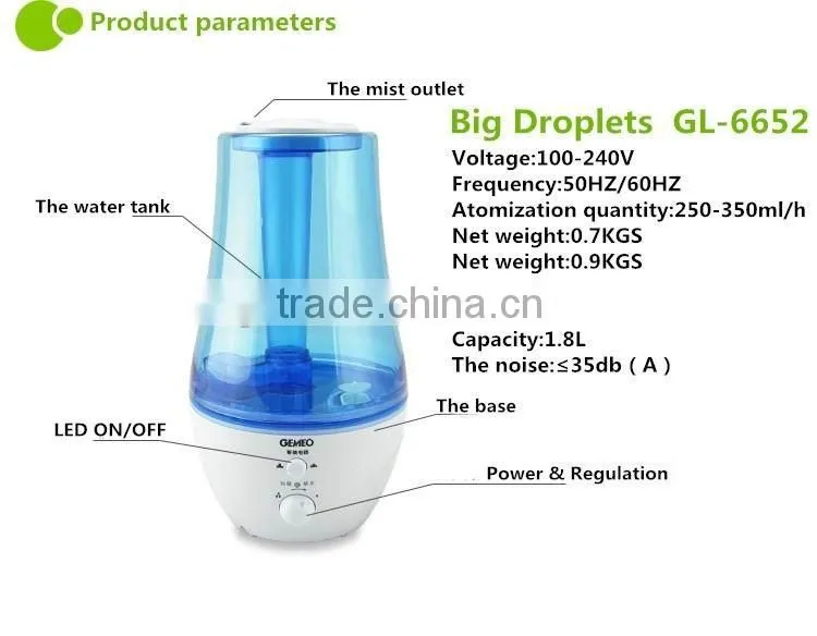 Mist maker aroma oil fog lamp diffuser GL-6652