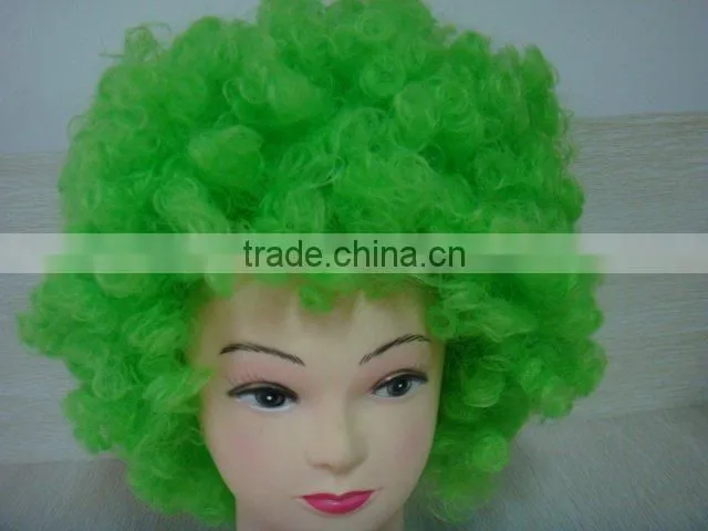 wholesale green football fan wigs