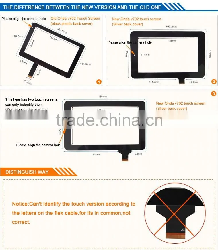 Wholesale mobile accessories touch screen digitizer for RS10F440-V1.0