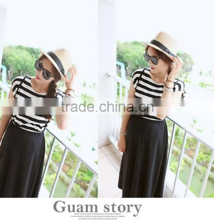 Slim Stripe Suspender Skirt Maternity Dresses Clothes For Pregnant Women
