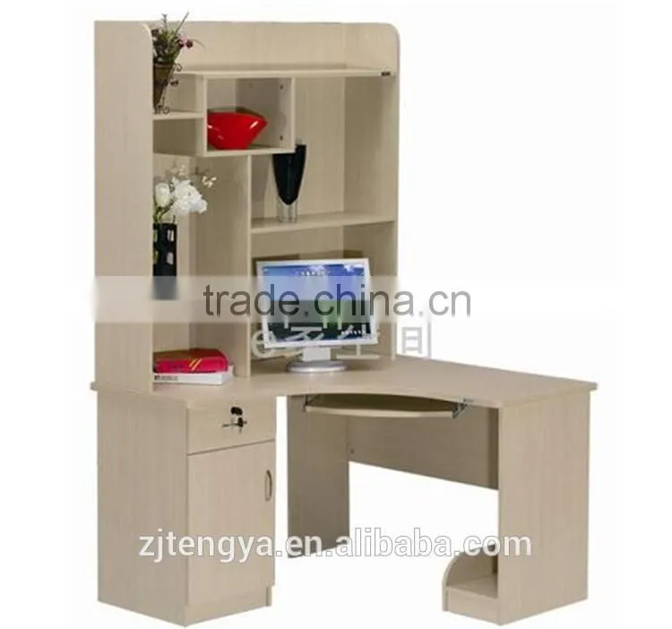 Tengya Office Furniture China Supplier Computer Desk Assembly with Bookshelf