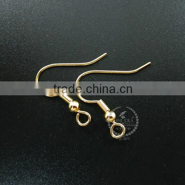 18*20mm gold plated vintage brass earrings findings,earring hook,vintage earrings nuts 1705037