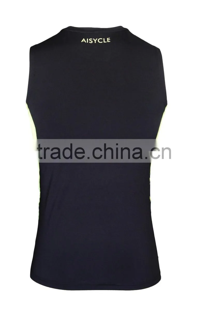 2016 New design fashion custom printed gym tank top for men