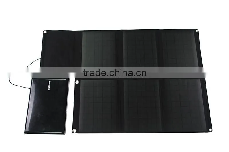 portable & foldable 60W flexible solar panel for Ipad, Laptop, macbook, phones, ereader, PSP