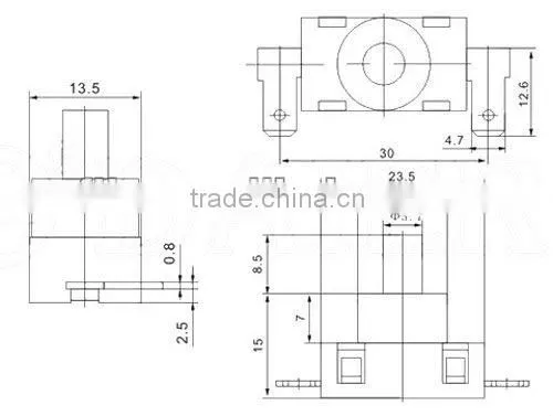 YL6-87 2 pin push button mini switch for toys on off