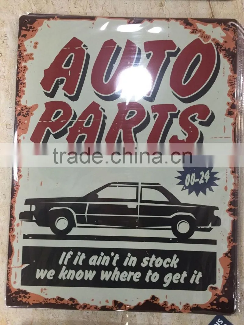 2016 Europe custom printing retro tin sign