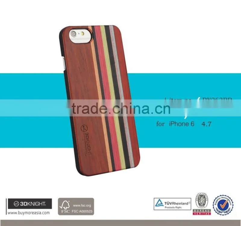 3D Knight Factory Wholesale OEM ODM Custom Hard Back Real Rosewood Wooden Mobile Phone Cover for iPhone 6s Wood Bamboo Case