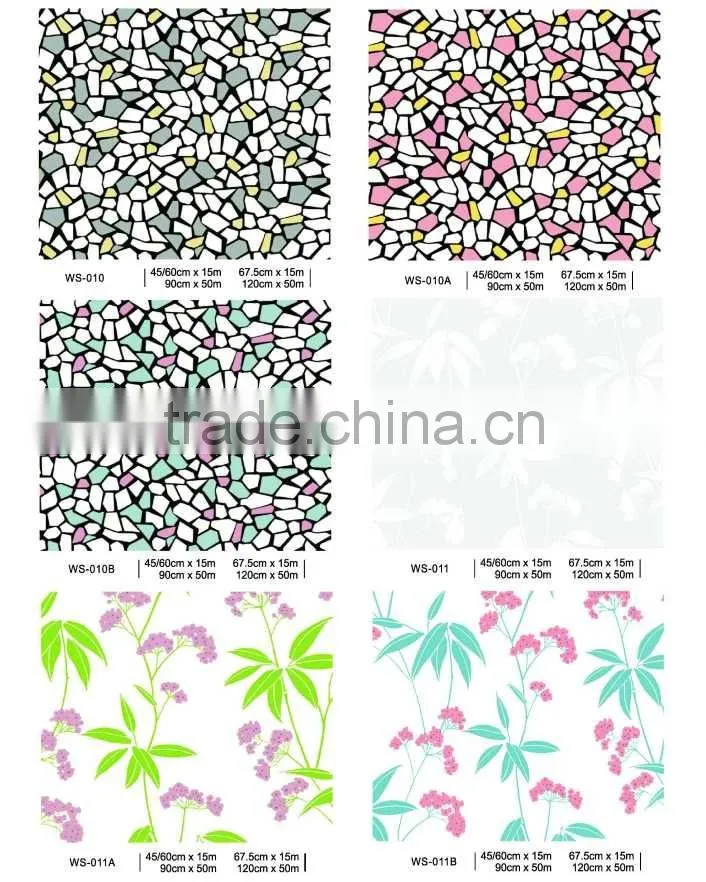 Vinyl Static Cling Privacy Stained Glass Decorative Window Film