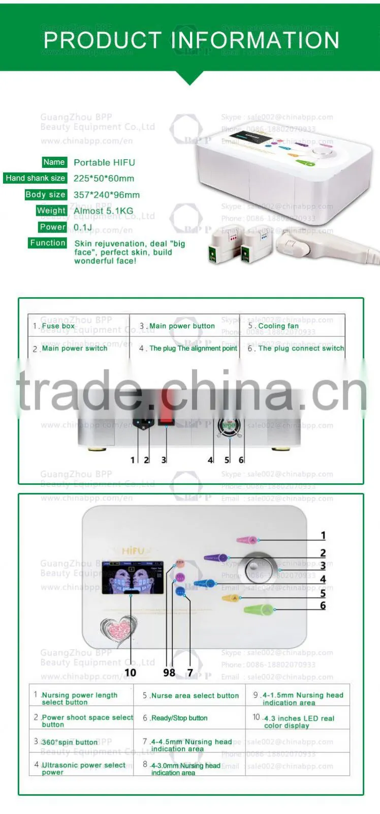 2016 new technology medical hifu machine for face lift and wrinkle removal