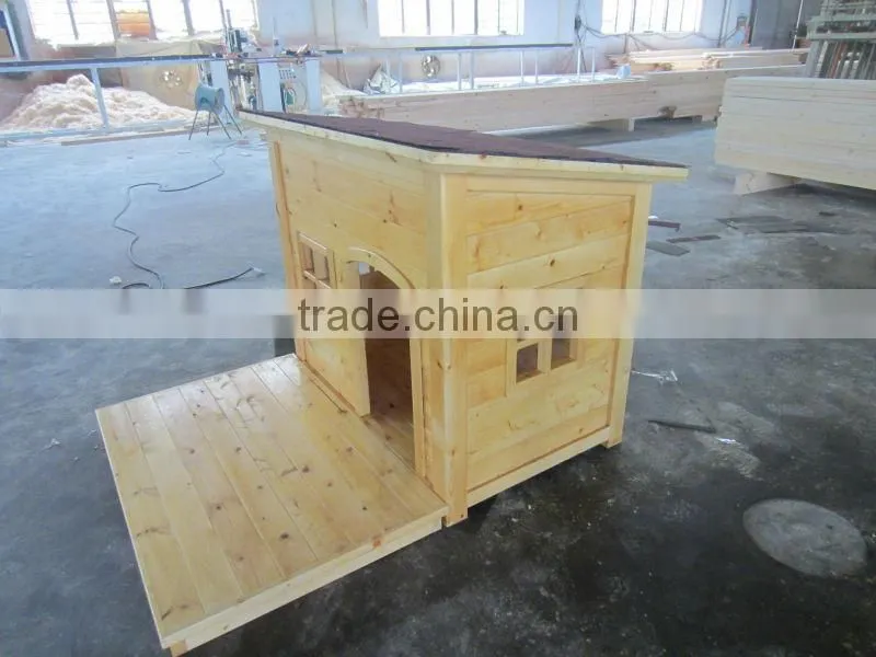 smart wooden doghouse