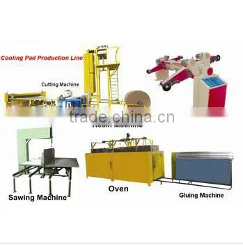 Cooling pad production line for cooling pad manufacturing