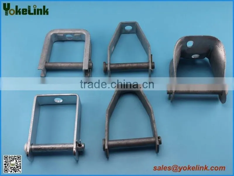 Single spool D iron bracket for pole line hardware