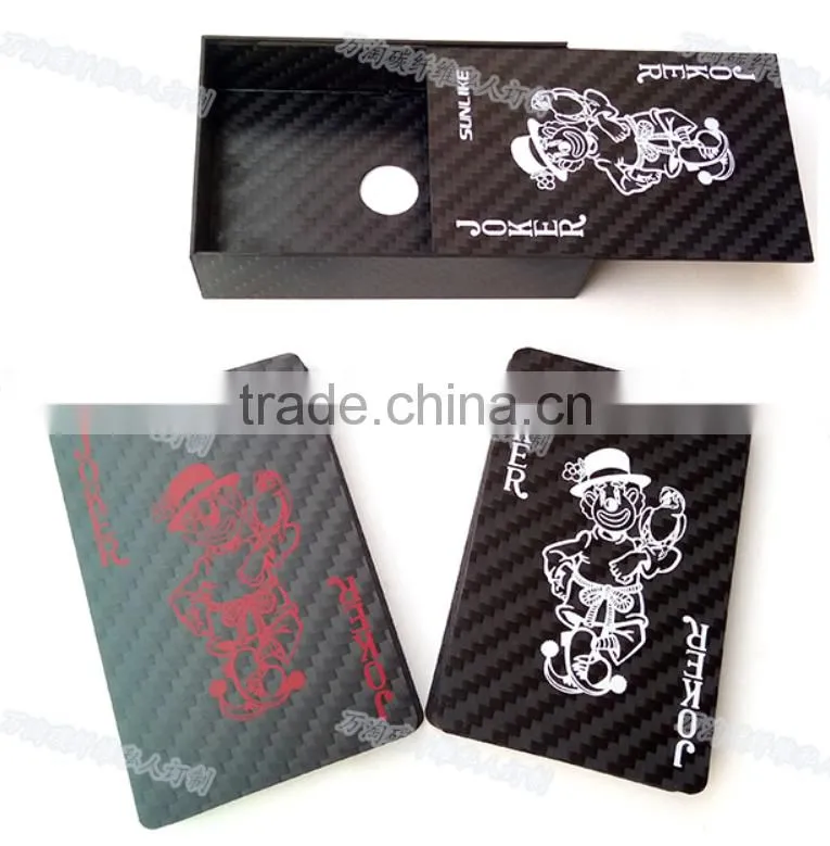 Hot style product wholesale 3k carbon fiber poker ,3k carbon fiber playing card,standard 52 card deck