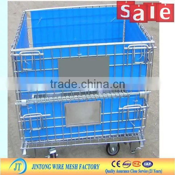 widely used warehouse wire pallet box cage wire containers from JINGTONG factory