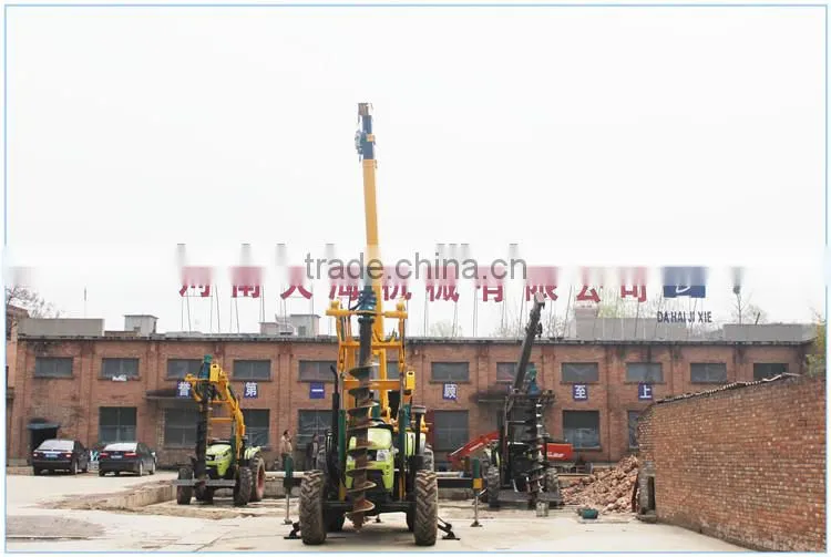 Farm ground with water use hydrualic digging machine