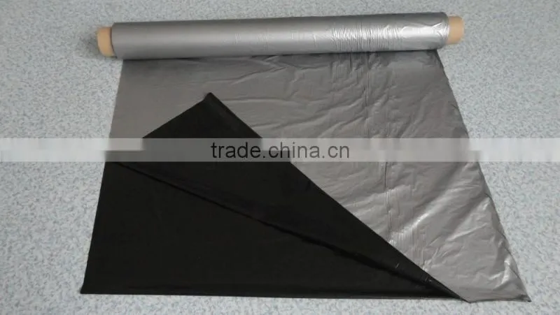 pe black & silver agriculture mulch film/black & silver mulch film with hole