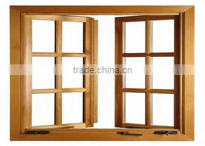 Swing Open Glass Aluminum Profile Lattice Windows