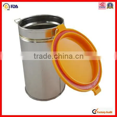 round custom print airtight tin box for coffee