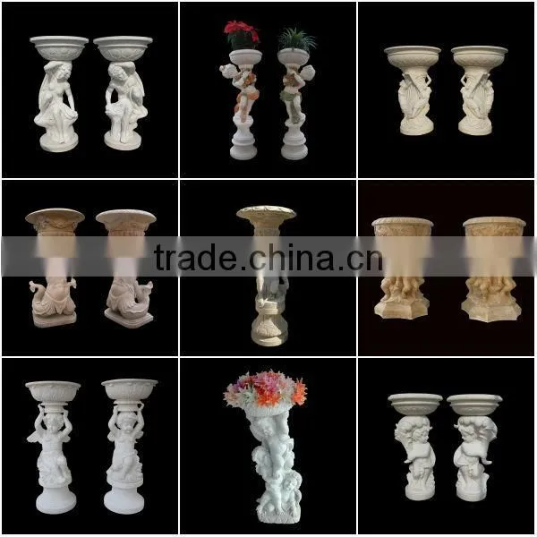 Garden Decorative Natural Stone Flowerpot