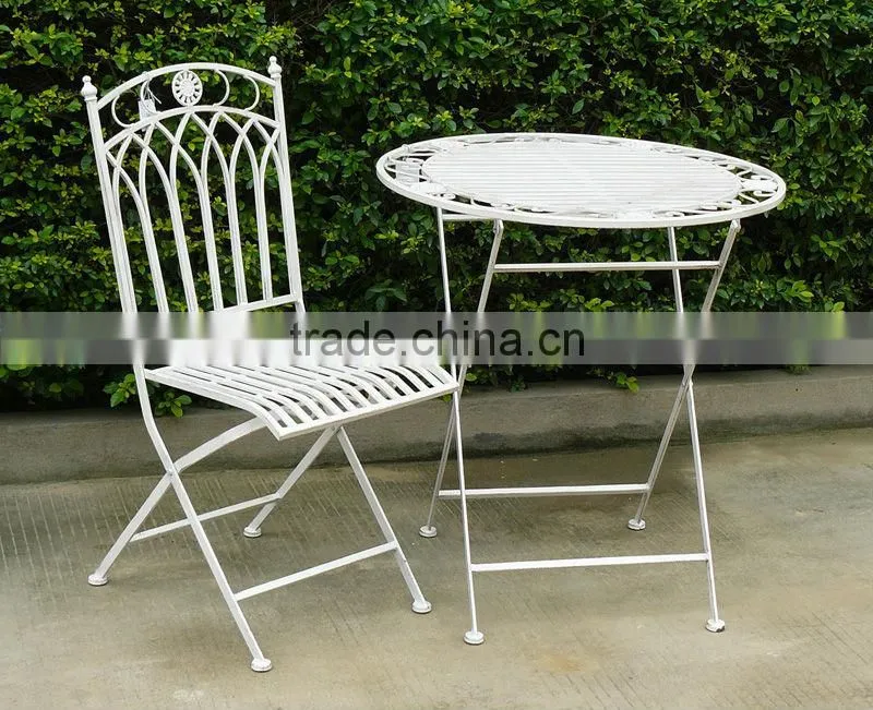 Diameter 70cm wrought iron garden table and chairs