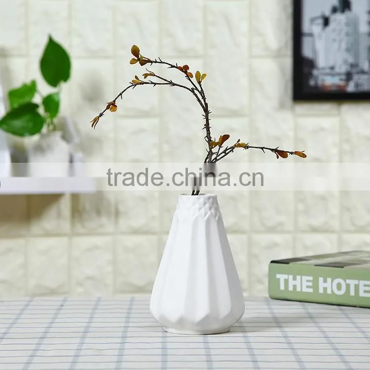 Various types home decoration hydroponics white flower ceramic vase
