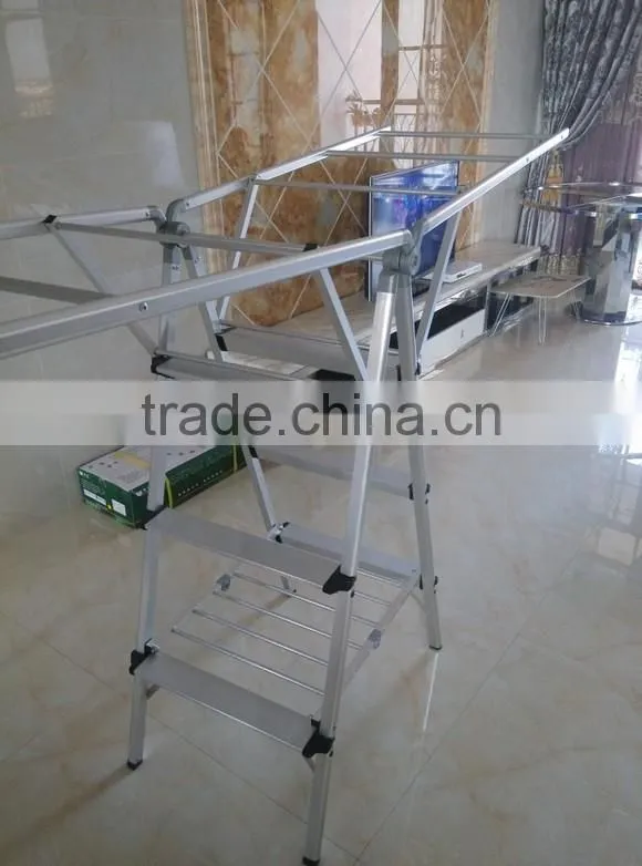 Vivinature clothes rack with 4 steps ladder