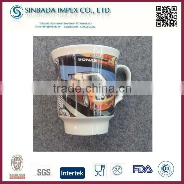 ceramic porcelain mugs with big decals