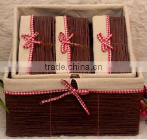 Store More Decorative Fabric Non-Woven Storage Box with Lid