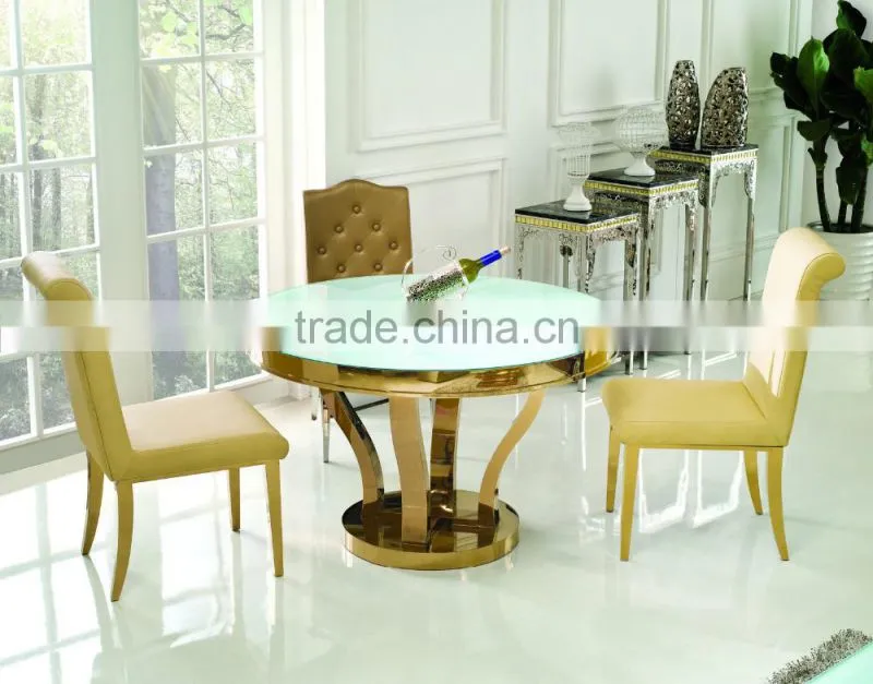 Modern Design Round 4 Seater Glass Dining Table TH347