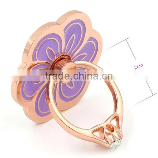 Universal 360 Degree Flower Shape Metal Smartphone Finger Stand Holder