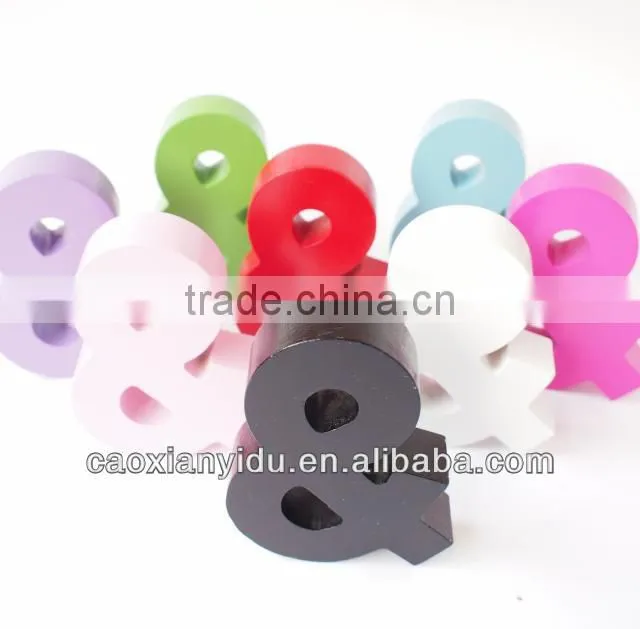 Decorating Wood Letter*9*2.5CM on Sales 9 colour Fancy Wedding Decoration