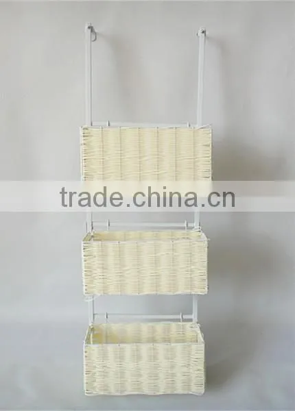 Upton Home Burnet White Over-the-Door 3-tier storage basket set