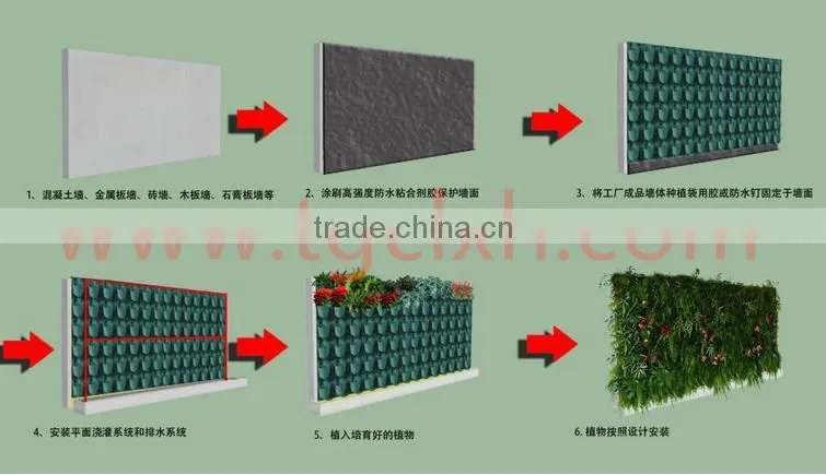 pocket planter pocket fabric bags vertical wall hanging planter