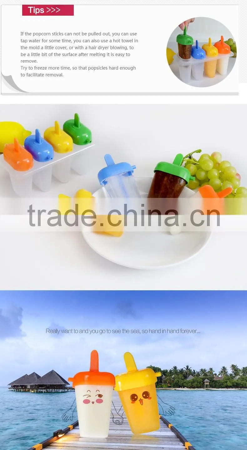 Set of 4pcs plastic ice mold juice mold with cover ice making stools