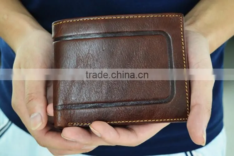 Minimal Leather Wallet Personalized Wallet RFID Blocking Leather with card holder bussiness