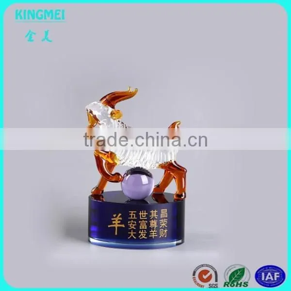 Custom Design Crystal Zodiac Dog for New Year Decoration