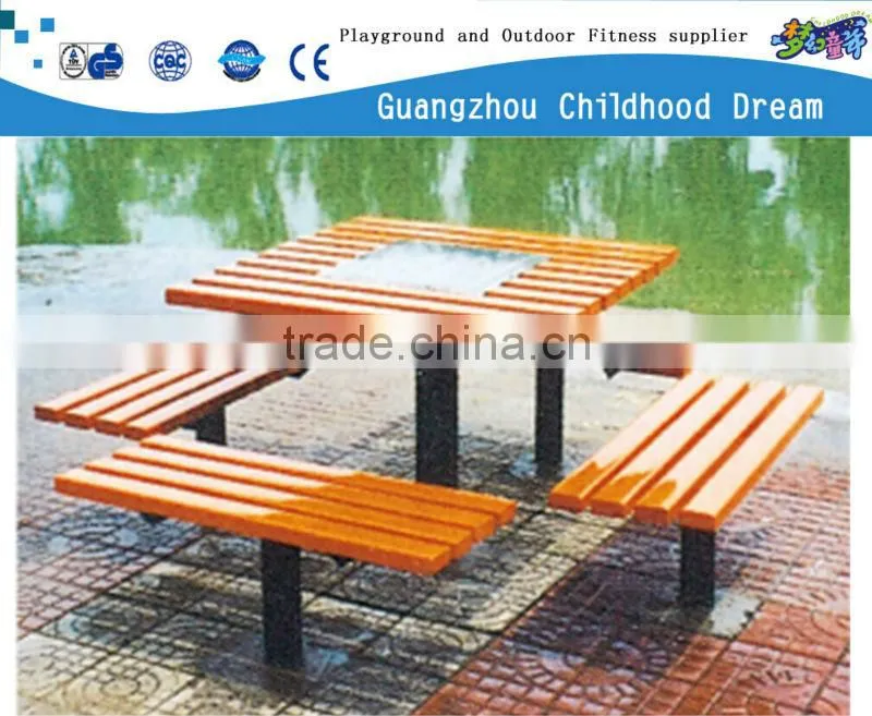 (HD-19505)High quality Wooden garden table and bench