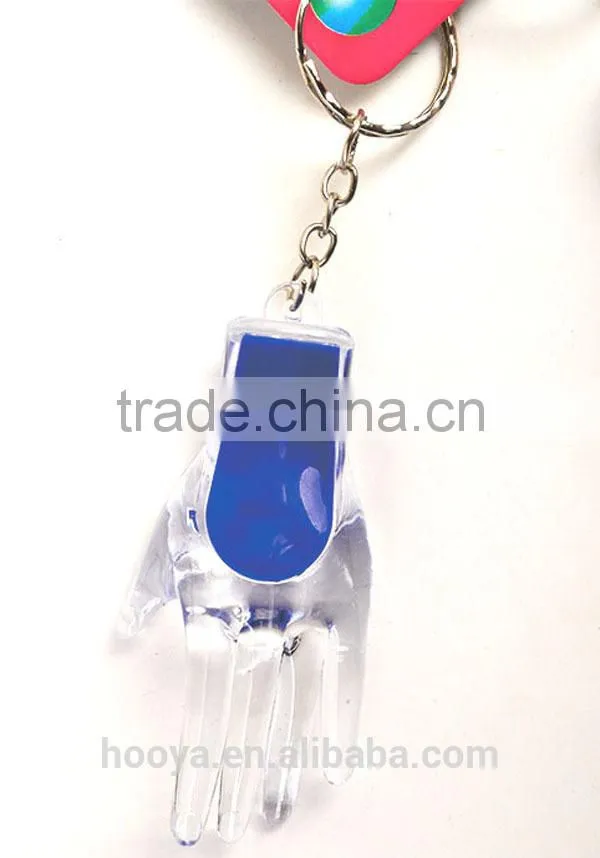 12pcs Hand Shape Flash Light Key Chains