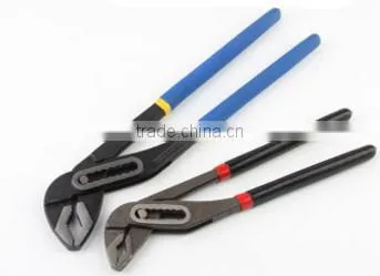 250mm Plumbers Slim Jaw Waterpump Pipe Wrench Pliers Grips Easy To Adjust