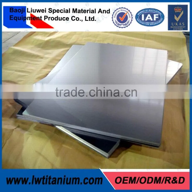 ASTM B265 Low Price and High Quality Medical Titanium Plate
