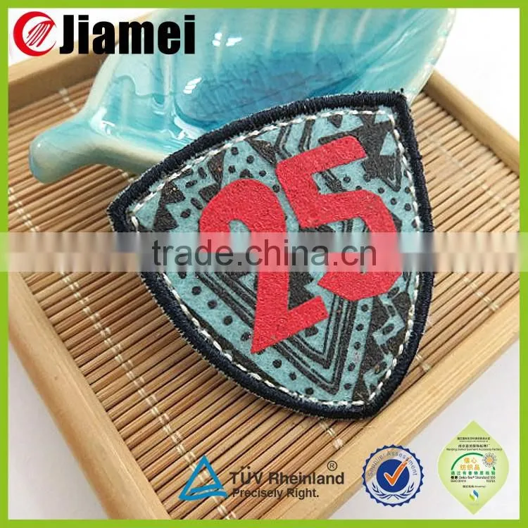 High quality silk screen printed canvas labels for garment