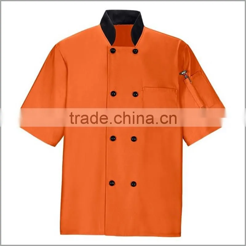 Custom embroidered executive white chef jacket cooking restaurant coat chef