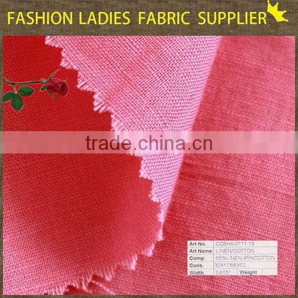 shaoxing cicheng fashion cotton natural linen fabric rustic