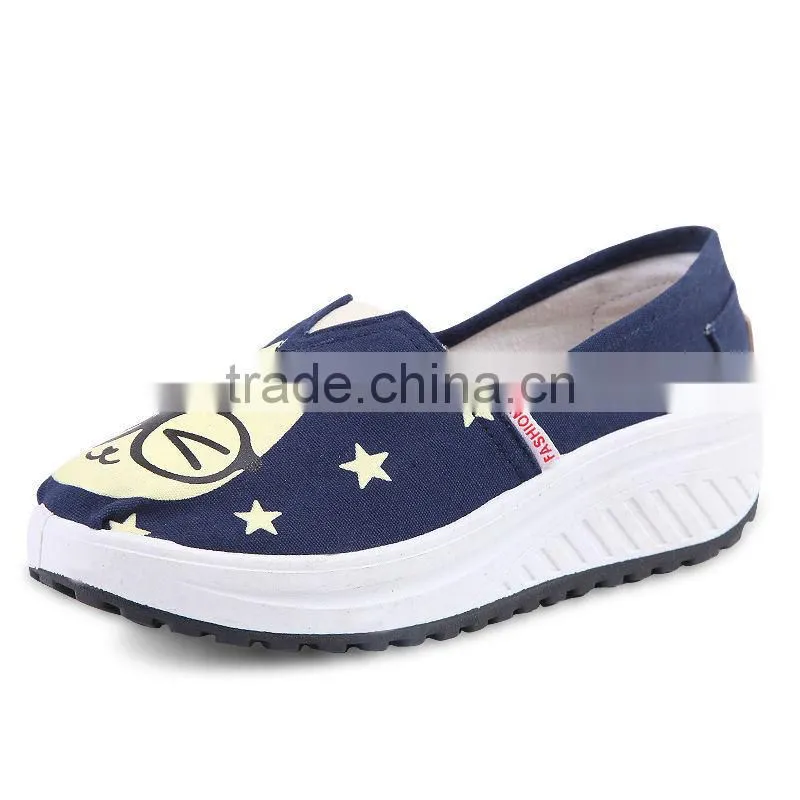 fashion women canvas shoes casual tone skylar clog, high quality girls casual shoes canvas can give shoe sample