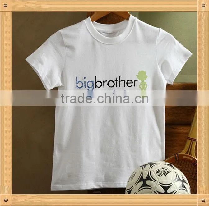 100%cotton printing soft white plain colored children shirt wholesale
